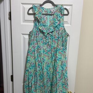 J. Crew Mint Floral Dress
